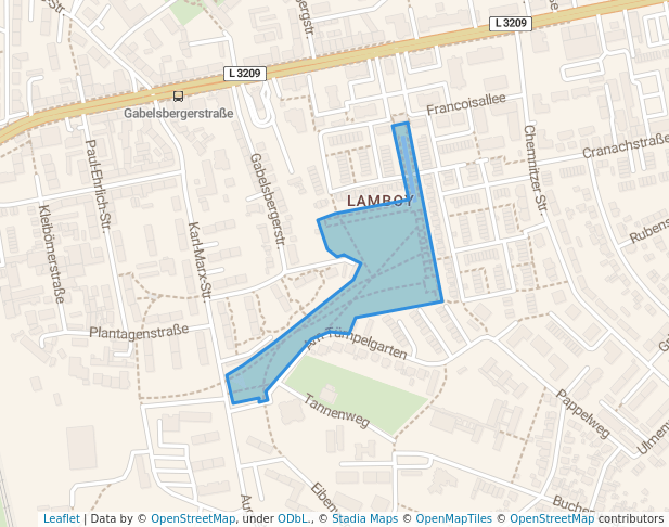 walking in Francois-Gärten map in Hanau