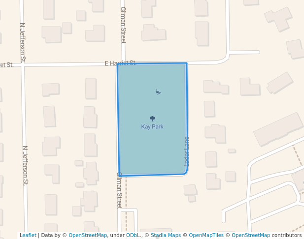 walking in Kay Park map in Verona