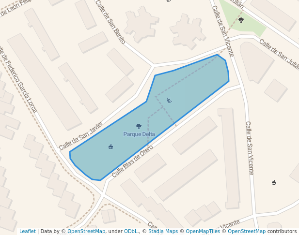 walking in Parque Delta map in Majadahonda
