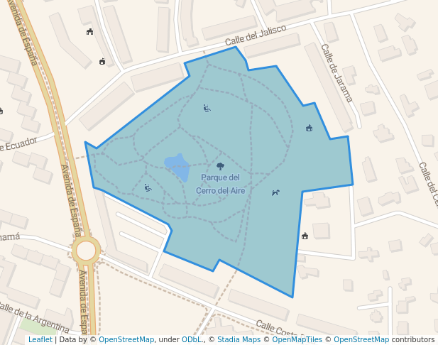 walking in Parque del Cerro del Aire map in Majadahonda