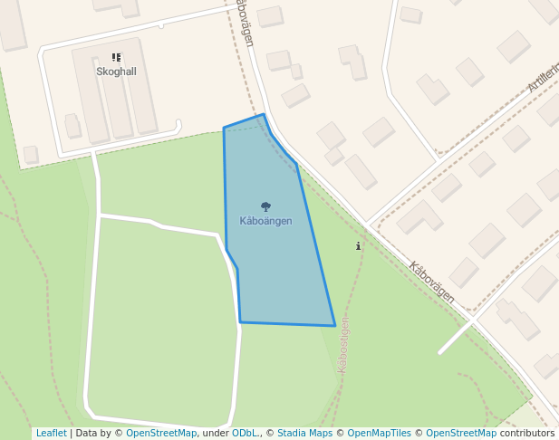 walking in Kåboängen map in Uppsala