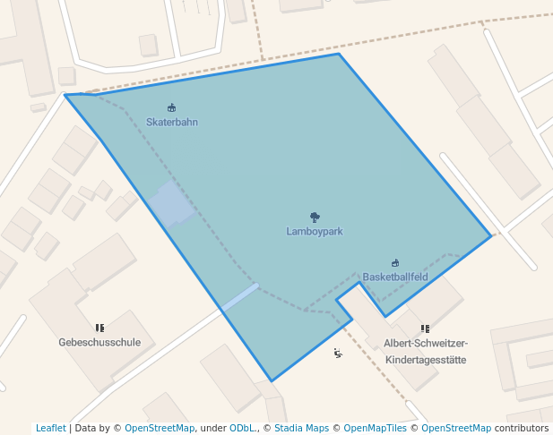 walking in Lamboypark map in Hanau