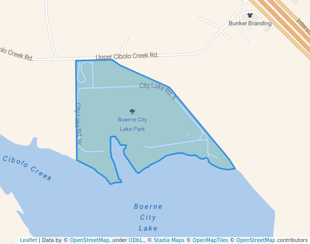 walking in Boerne City Lake Park map in Boerne