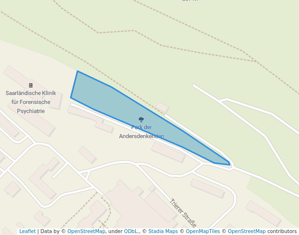 walking in Park der Andersdenkenden map in Merzig