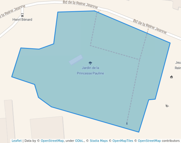 walking in Jardin de la Princesse Pauline map in Grasse