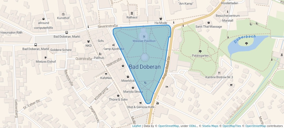 walking in Kamp map in Bad Doberan