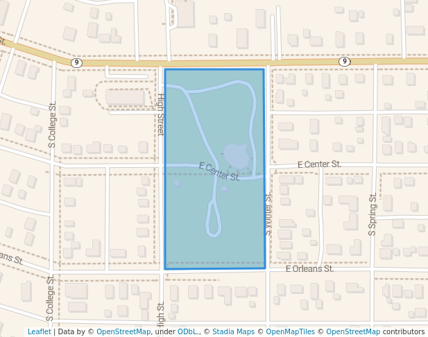 walking in Pells Park map in Paxton
