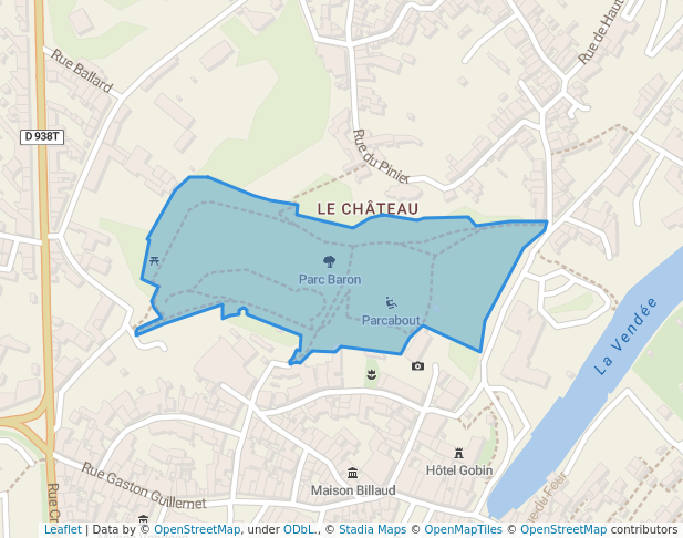 walking in Parc Baron map in Fontenay-le-Comte