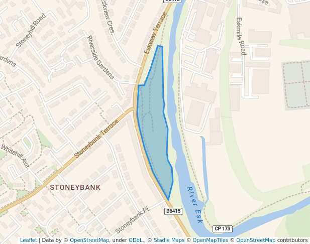 walking in Haugh Park map in Musselburgh