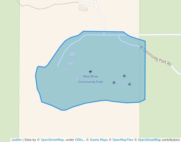 walking in New River Community Park map in New River