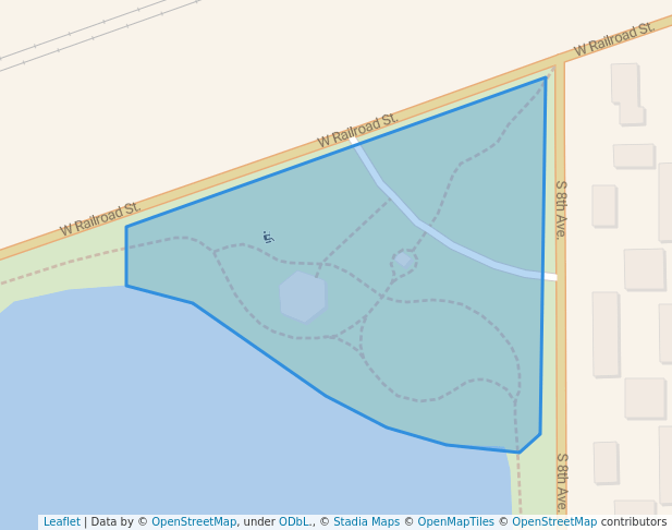 walking in Lions Family Park map in Laurel