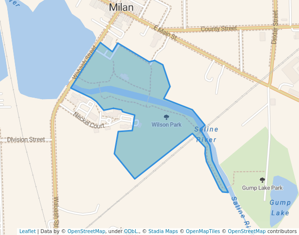 walking in Wilson Park map in Milan