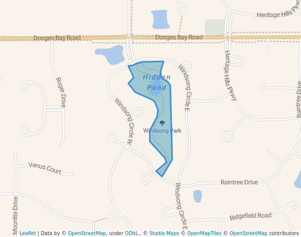 walking in Windsong Park map in Germantown