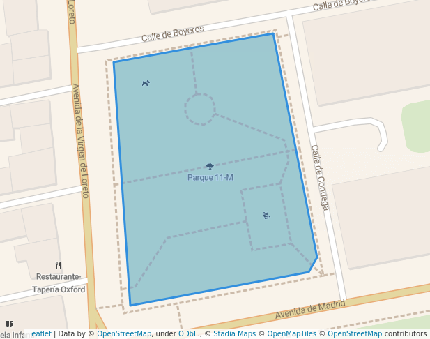 walking in Parque 11-M map in Torrejón de Ardoz