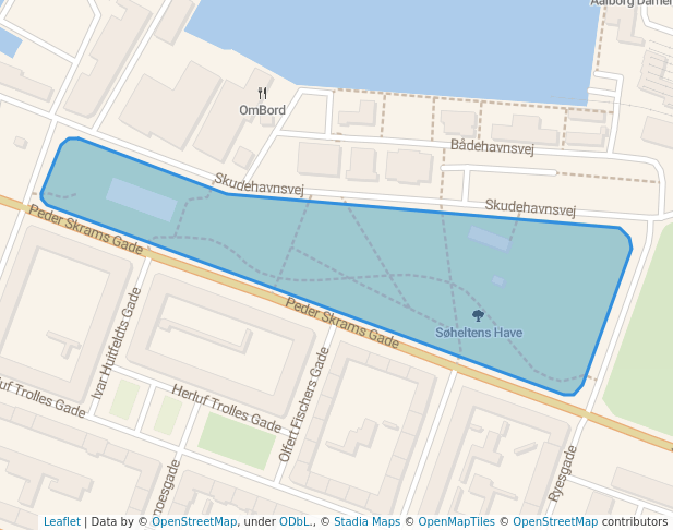 walking in Søheltens Have map in Aalborg