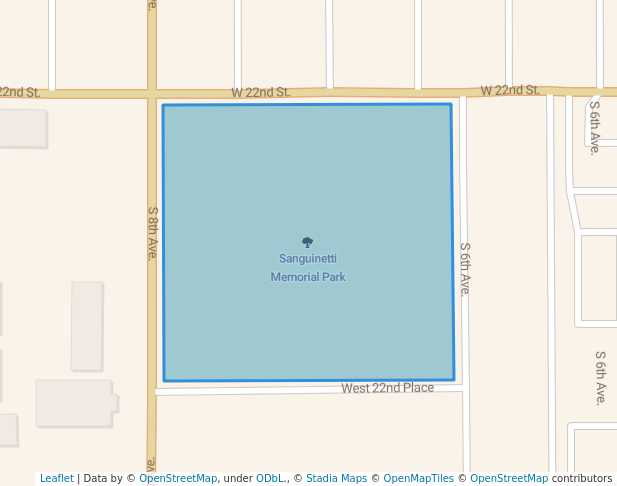 walking in Sanguinetti Memorial Park map in Yuma