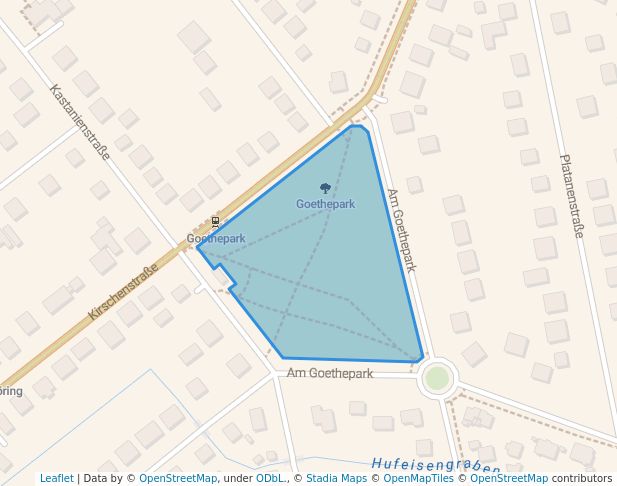 walking in Goethepark map in Schöneiche bei Berlin