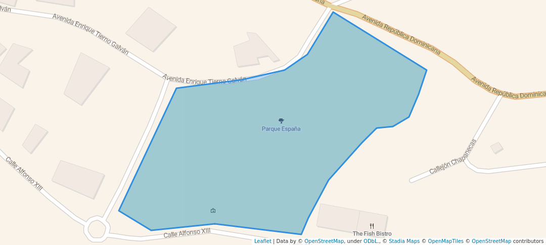 walking in Parque España map in Tegucigalpa