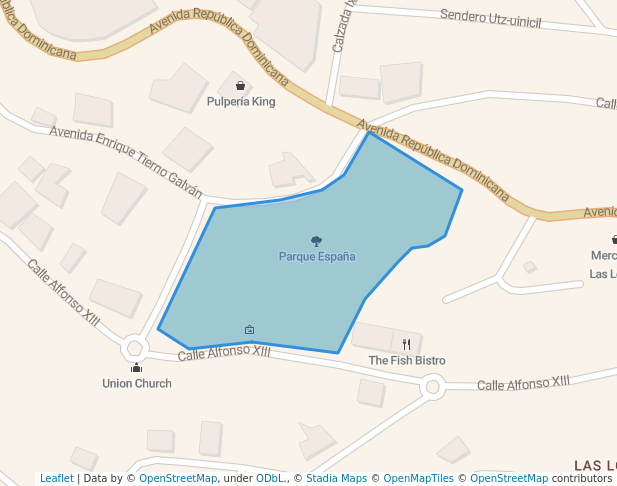 walking in Parque España map in Tegucigalpa