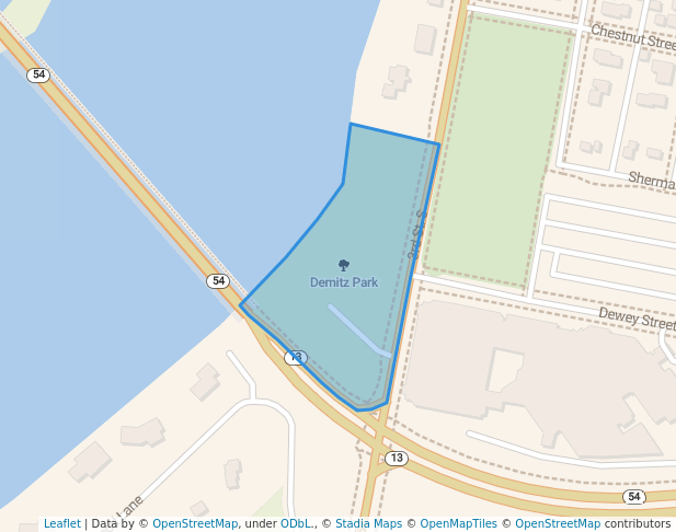 walking in Demitz Park map in Wisconsin Rapids