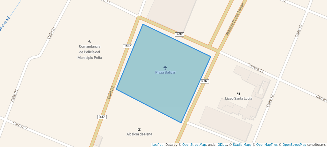 walking in Plaza Bolívar map in Yaritagua