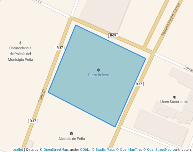 walking in Plaza Bolívar map in Yaritagua