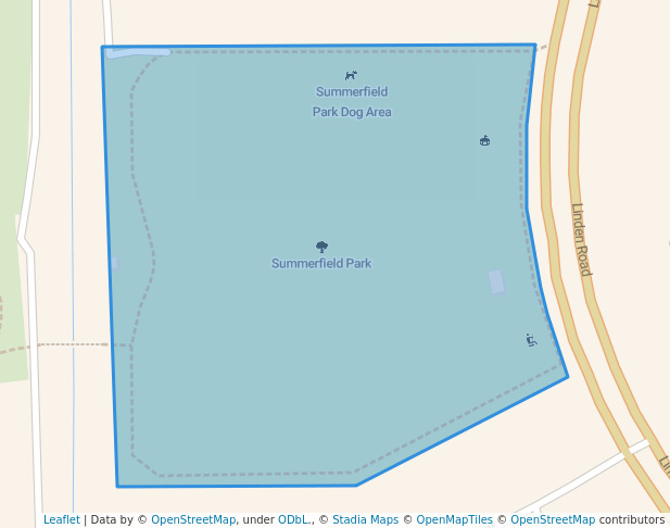 walking in Summerfield Park map in West Sacramento