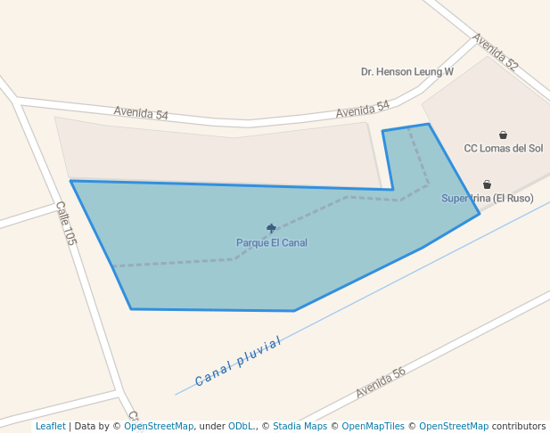 walking in Parque El Canal map in Curridabat