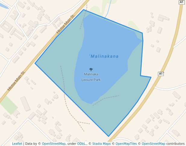 walking in Malinaka Leisure Park map in Hlotse