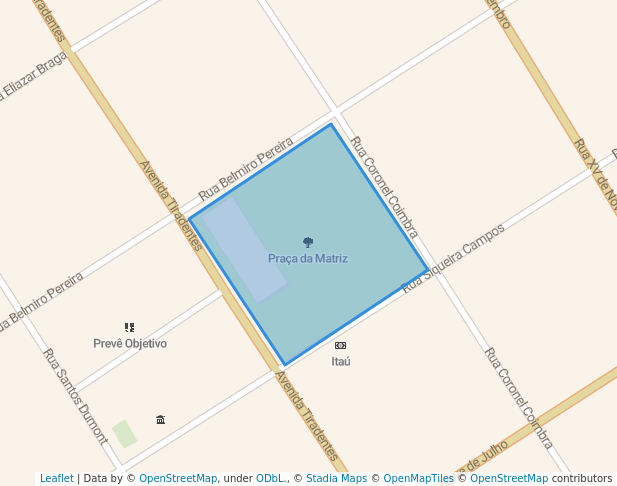 walking in Praça da Matriz map in Pederneiras