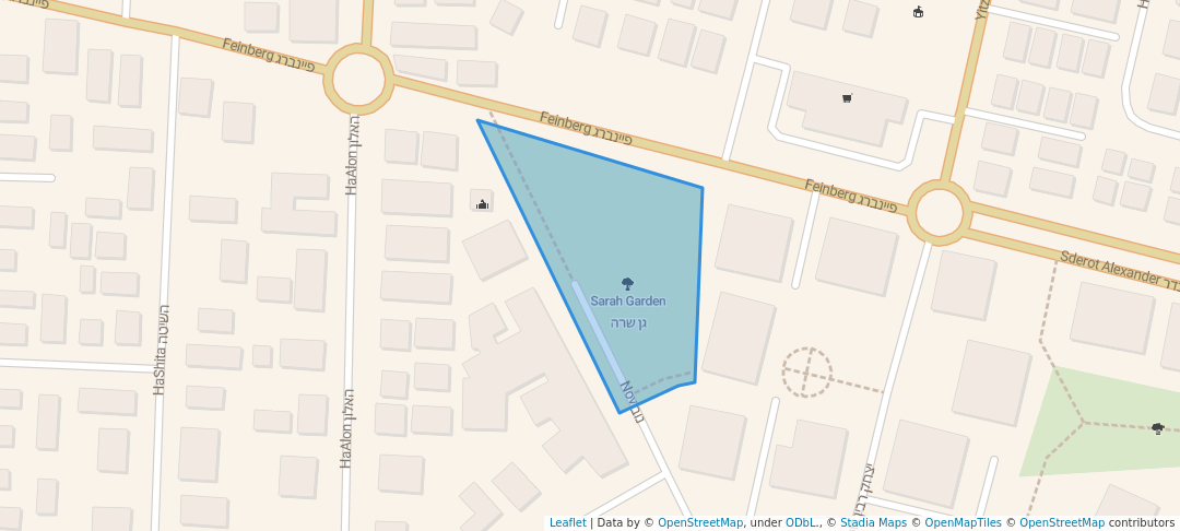 walking in Sarah Garden map in Hadera