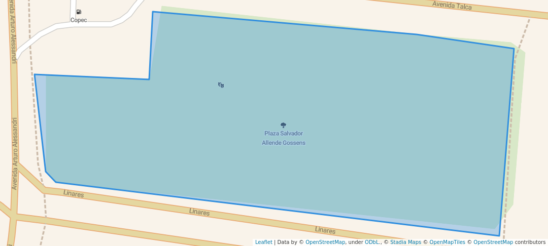 walking in Plaza Salvador Allende Gossens map in Elqui