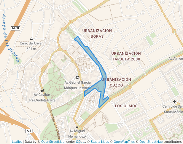 walking in Parque Lineal map in Rivas-Vaciamadrid