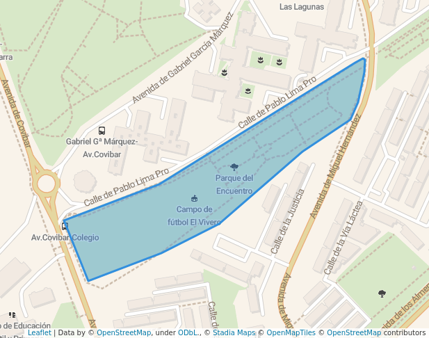 walking in Parque del Encuentro map in Rivas-Vaciamadrid