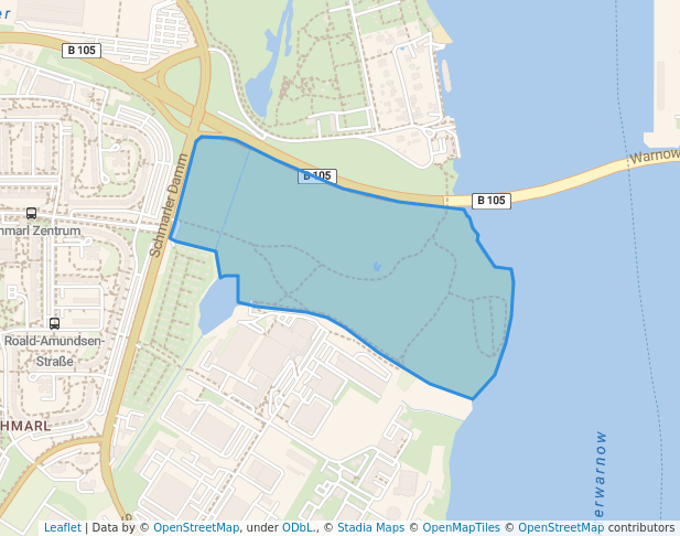 walking in Park an der Hundsburg map in Rostock
