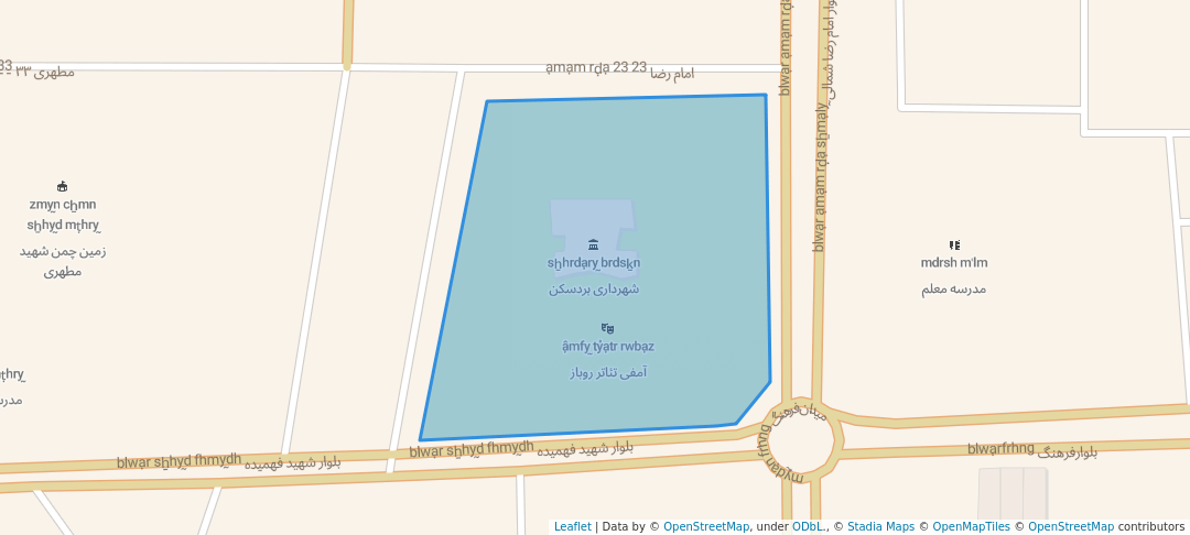 walking in پارک صدف map in Bardeskan