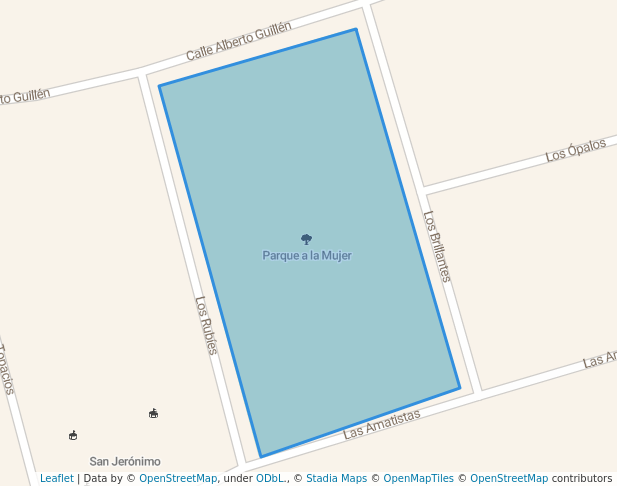 walking in Parque a la Mujer map in Arequipa