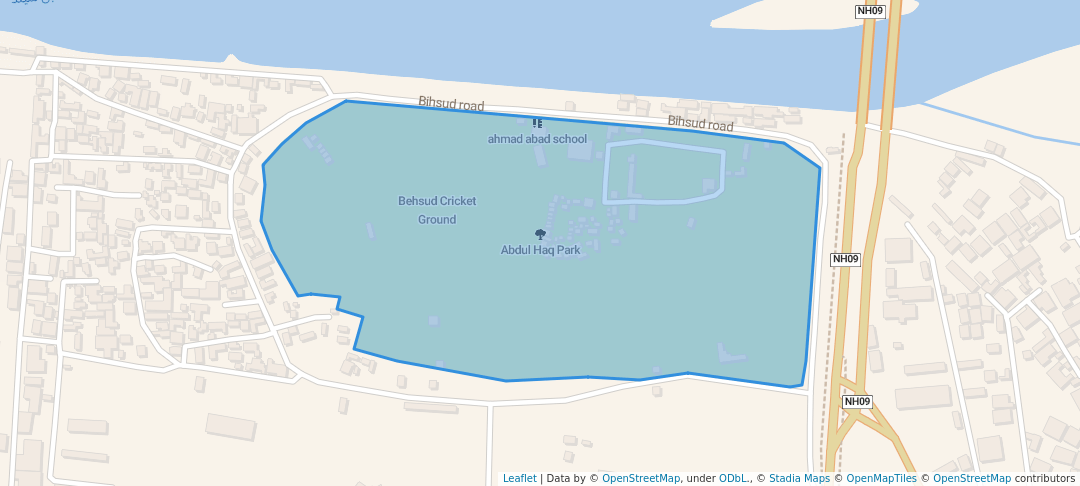 walking in Abdul Haq Park map in Jalalabad