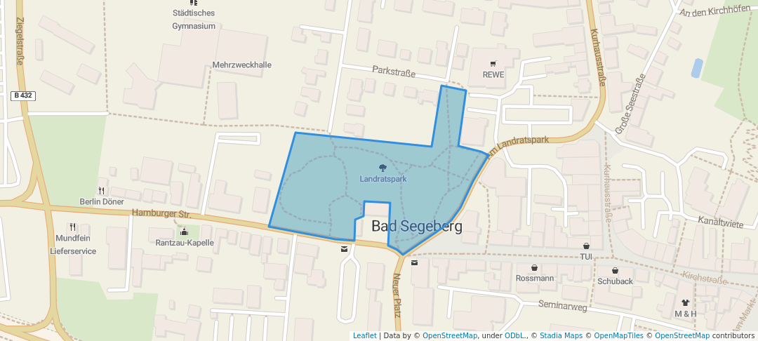 walking in Landratspark map in Bad Segeberg