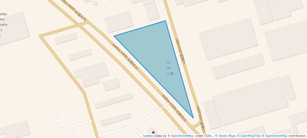 walking in 中津工業団地第2公園 map in Aikawa