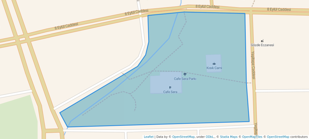 walking in Cafe Sera Parkı map in Manisa