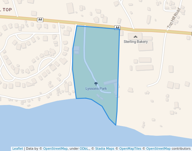 walking in Lyssons Park map in Morant Bay