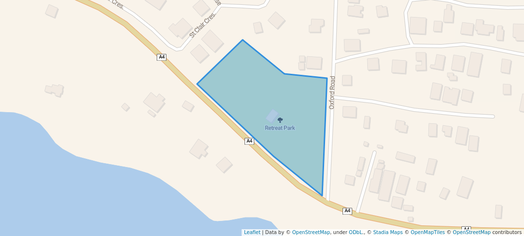 walking in Retreat Park map in Morant Bay