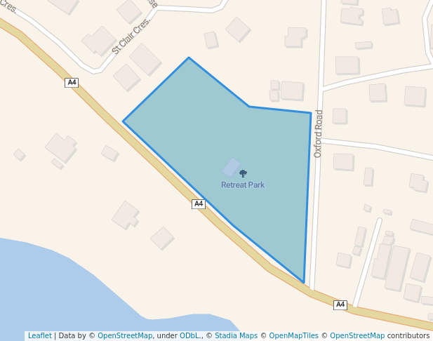 walking in Retreat Park map in Morant Bay