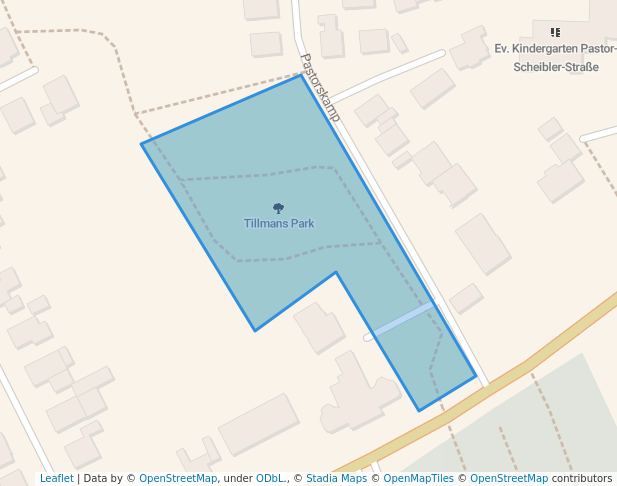 walking in Tillmans Park map in Leverkusen