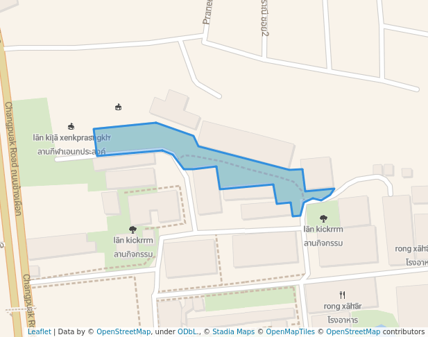 walking in Science Park map in Chiang Mai