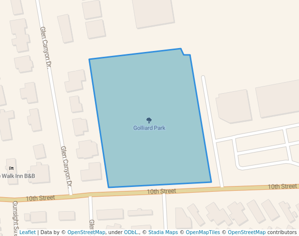 walking in Golliard Park map in Page