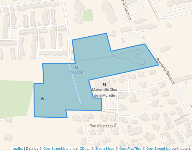 walking in Parc du Clos de la Murette map in Avignon