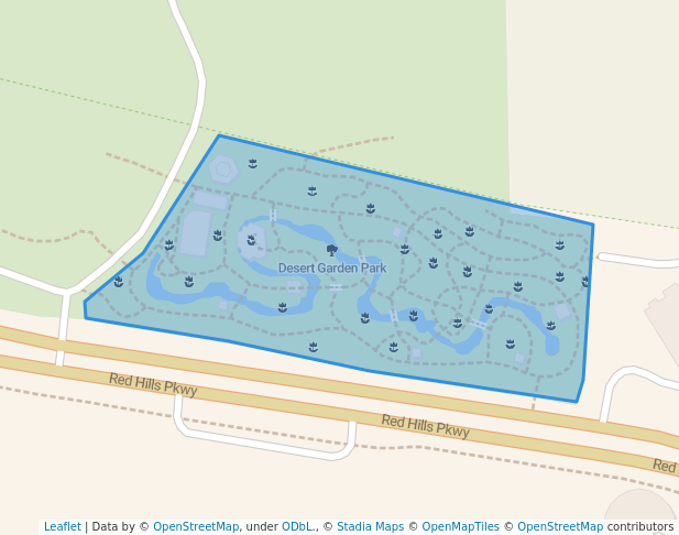 walking in Desert Garden Park map in St. George