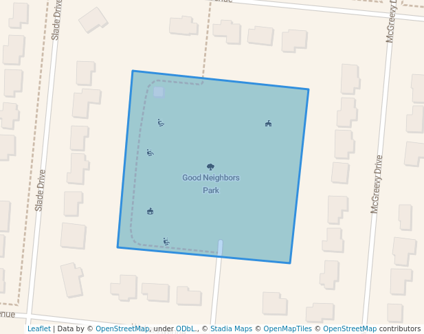 walking in Good Neighbors Park map in Fairfield